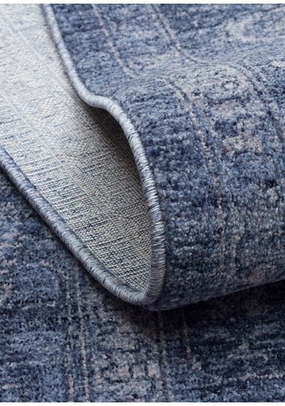 Shiraz Shr 03 Navy Vintage Eskitme Tarzı Yumuşak Dokulu Salon Halısı Oturma Odası Halısı Lacivert