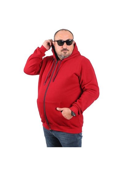 Moc Grande Mocgrande Büyük Beden Unisex Kapüşonlu 3Ip Sweat 11701 Bordo