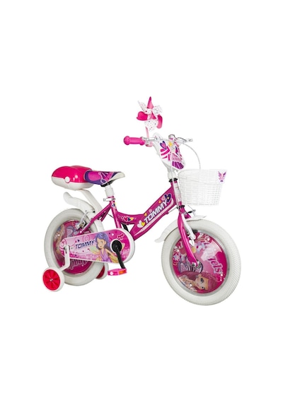Tommybike 16 Jant Bisiklet Kapaklı Kız Bisikleti 4-7 Yaş Çocuk Bisikleti Pembe