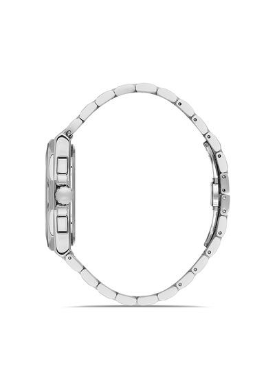 Ferro Fm11650awt-a Quartz Çelik Gri Beyaz Kadran 44 Mm Erkek Kol Saati Gri