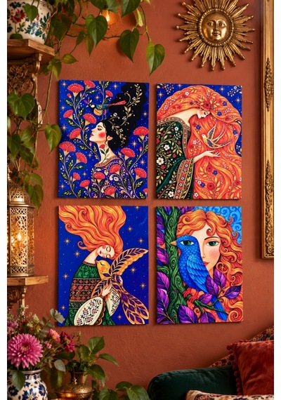 Renkli Maksimalist Kuş Temalı Duvar Dekoru 4 Lü Tablo Seti, 15 X 20 Cm, 3mm Ahşap Mdf, Dijital Baskı Çok Renkli - 930869015 Çok Renkli - 930869015 Renkli Maksimalist Kuş Temalı Duvar Dekoru 4 Lü Tablo Seti, 15 X 20 Cm, 3mm Ahşap Mdf, Dijital Baskı Çok Renkli - 930869015 Çok Renkli - 930869015