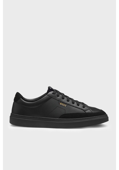 Boss Süet Detaylı Sneaker Ayakkabı Erkek Ayakkabı 50568536 005 Siyah