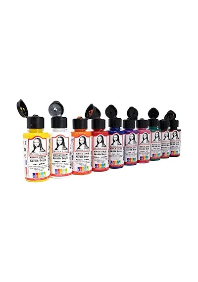 Südor Mona Lisa Akrilik Boya Seti 10 X 40ml Fırça Hediyeli 0,15 L