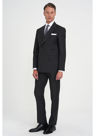 Efor Slim Fit Çift Yırtmaç Çizgili Kruvaze Klasik Antrasit Takım Elbise Tk 925 Antrasit Efor Slim Fit Çift Yırtmaç Çizgili Kruvaze Klasik Antrasit Takım Elbise Tk 925 Antrasit