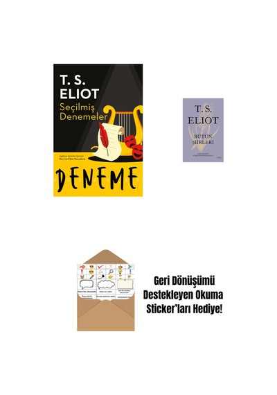 Seçilmiş Denemeler + T. S. Eliot - Bütün Şiirleri Ciltli + Okuma Sticker'ları