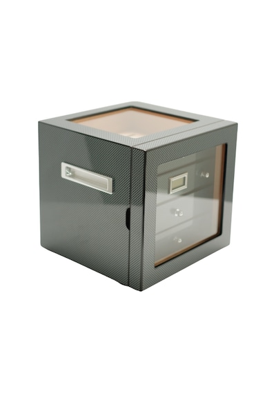 Premiumquality Recoleta Karbon Desenli Sedir Humidor Puro Kutusu - Tr9642