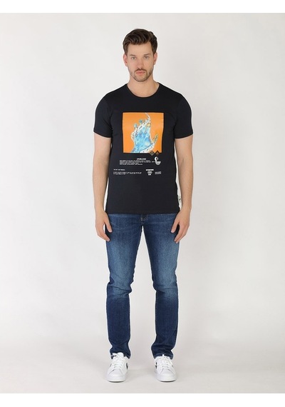 Roberto Cavalli Erkek Tshirt /M.Rob.0421.14023 - Lacivert