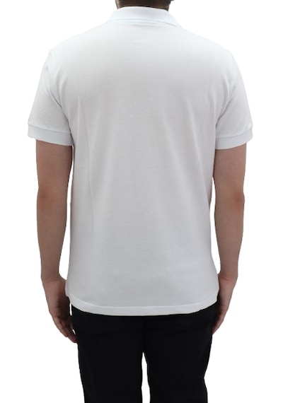 Santa Dmctekstil Erkek Dior Düz Spor Kesim Dar Kalıp Cepsiz Polo Yaka T-shirt Beyaz
