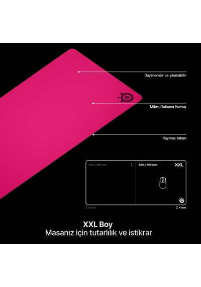 Steelseries Qck Heavy Xxl Gaming Mousepad - Magenta
