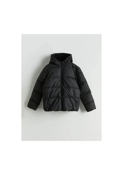 LC Waikiki Lcw Kidssiyah Kapüşonlu Erkek Çocuk Şişme Mont New Blaçocuk Kız