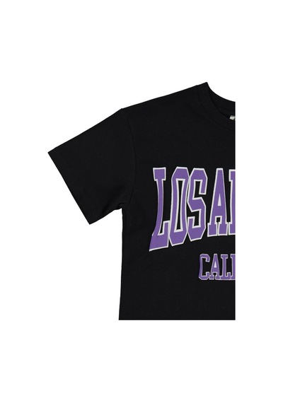 Civil Girls Los Angeles Baskılı 6-9 Yaş Tişört Siyah