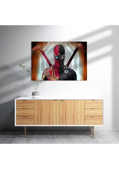 Cakasepetim Spider Man İki Kostüm Birarada Ahşap Mdf Tablo