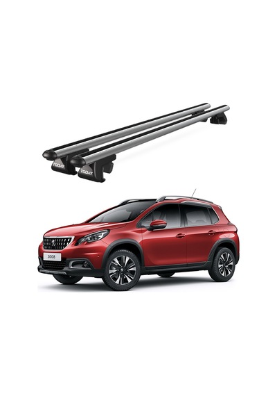Venüs Peugeot 2008 2013-2020 Uyumlu Gri Ara Atkı Port Bagaj Tavan Barı