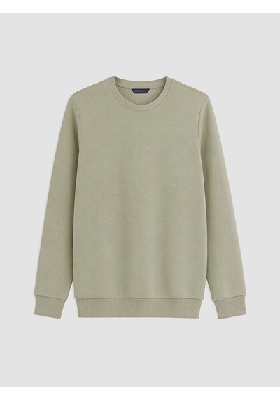 Lcwaıkıkı Classic Yeşil Bisiklet Yaka Erkek Kalın Sweatshirt