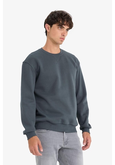 Defacto Regular Fit Bisiklet Yaka Basic Düz Kalın Sweatshirt T3777az25auar184 Antrasit