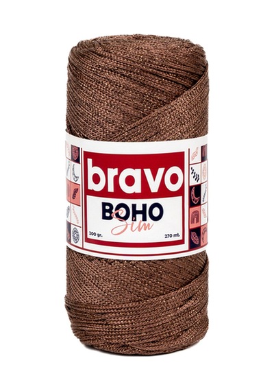 Boho Simli Polyester Makrome İplik 200 Gr 270 Metre Renk Kodu: 205
