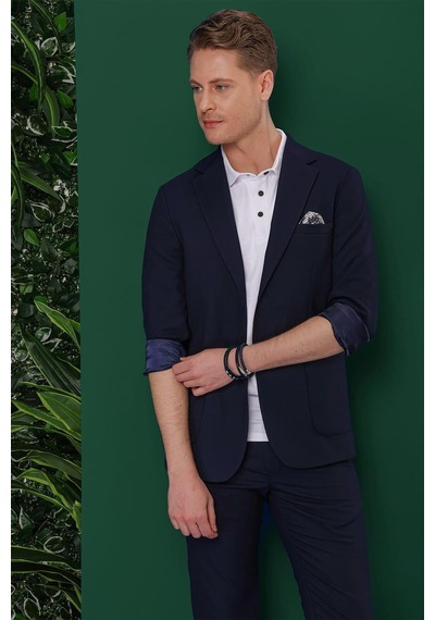 Efor C 639 Slim Fit Lacivert Spor Ceket Lacivert
