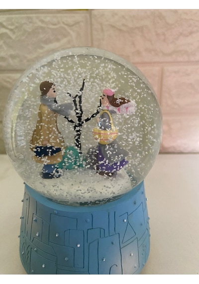 Işıklı Müzikli Kar Küresi Romantik Kar Küresi 15x10 Cm