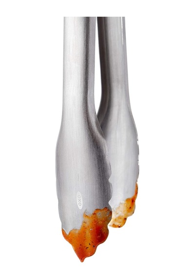 Oxo Good Grips Paslanmaz Çelik Uzun Barbekü Maşası, Dahili Şişe Açacaklı 47,5 Cm - Sosis, Sebze Ve Daha Fazlası