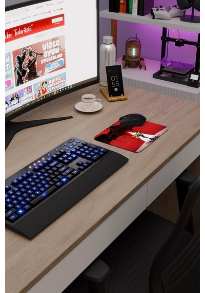 Ultrakill Kaymaz Dikişli Kauçuk Oyuncu Mousepad V5 - 22x18 Gaming Mouse Pad Fare Altlığı