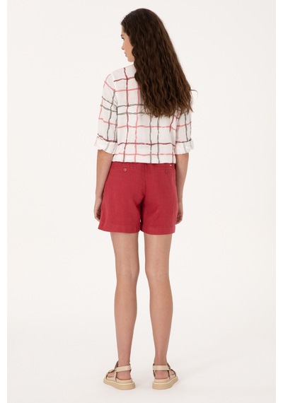 U.s. Polo Assn. Kadın Vişne Şort / Bermuda 50300655-vr223 Vişne