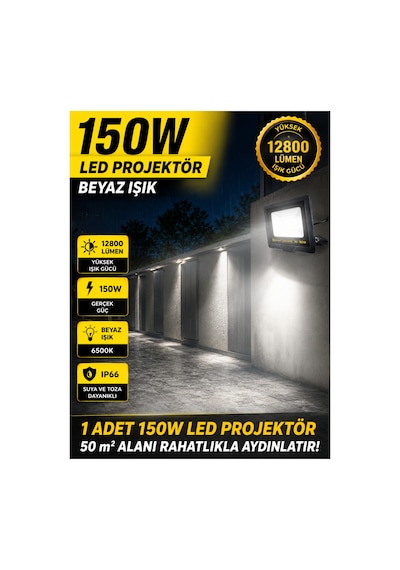 Gerçek 150w Led Projektör Beyaz Işık Ip65 Suya Dayanıklı Bahçe, Veranda, Depo Ve Otopark Aydınlatma,tasarruflu Lamba,düğün Lambası Gerçek 150w Led Projektör Beyaz Işık Ip65 Suya Dayanıklı Bahçe, Veranda, Depo Ve Otopark Aydınlatma,tasarruflu Lamba,düğün Lambası