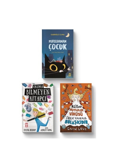Sticker Hediyeli - Mırıldanan Çocuk - Okuma Bilmeyen Kitapçı - Alis Ve Mutluluk Virüsü - 3'lü Set