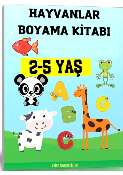 Hayvanlar Boyama Kitabı (2-5 Yaş)
