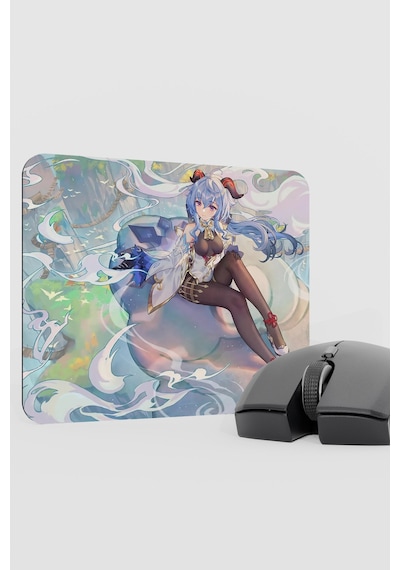Ganyu Genshin Impact Anime Gacha V5 - 22x18 Gaming Mouse Pad Fare Altlığı