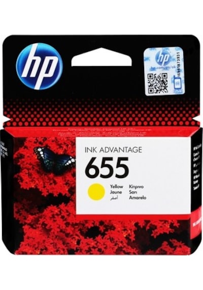 Hp 655 Sarı Mürekkep Kartuşu Hp 3525 4615 4625
