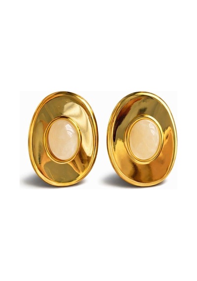 Çelik Este Küpe Gold