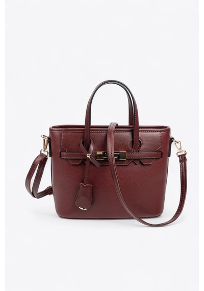 Silver Polo Sp1185 Kadın El Çantası Düz Bordo-bordo