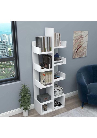 Reyo Home Enda Pamfilya 10 Bölmeli/raflı Kitaplık Beyaz