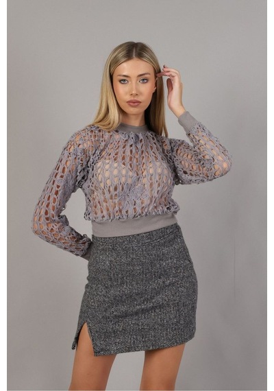 Verymoda Kaşe Mini Etek F1352 Siyah