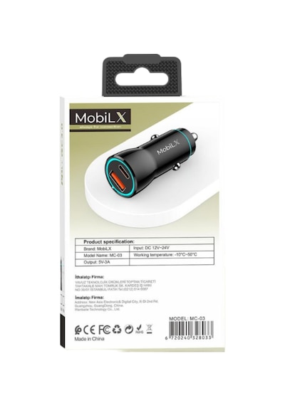 Mobilx Mc-03 38w Pd + Qc3.0 Metal Araç Şarj Cihazı Usb & Type-c Hızlı Çakmaklık Adaptörü