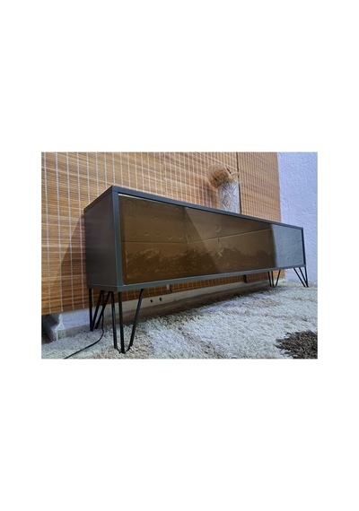 Tv Sehpası Full Şömineli 170cm I 3 Farklı Yanma Çeşid Kumandalı Antrasit Renk Gri Gri Tv Sehpası Full Şömineli 170cm I 3 Farklı Yanma Çeşid Kumandalı Antrasit Renk Gri Gri