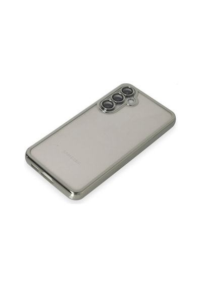 Samsung Uyumlu Galaxy S23 Fe Kılıf Kamera Korumalı Lensli Silikon Gümüş,