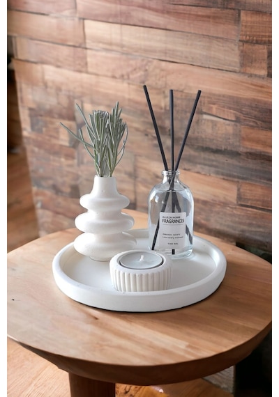 Dekoratif Minyatür Makaron Vazo 100 Ml Fresh Oda Kokusu Set Tealight Mum Dahil Değildir