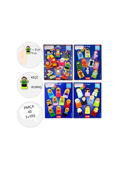 4 Set - 40 Parça Tox Masal Kahramanları. Aile Bireyleri . Meslekl
