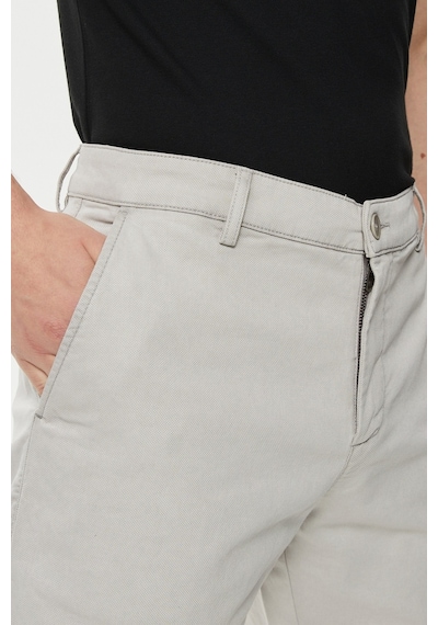 Lacoste Men's Slim Fit Organic Cotton Grey Bermuda Shorts Erkek Dar Kesim Organik Pamuk Bermuda Şort Gri