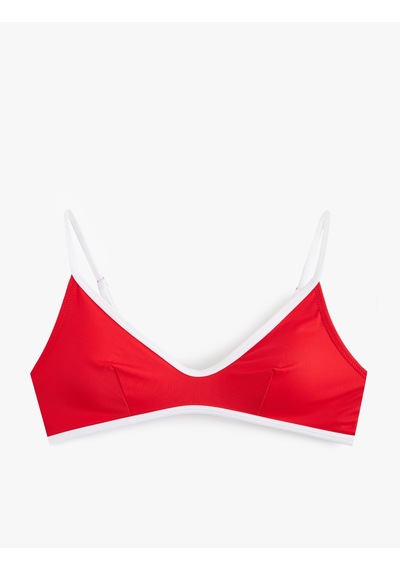Koton Biyeli U Yaka Spor Bralet Bikini Üstü Kırmızı 5sak10159mm Kırmızı