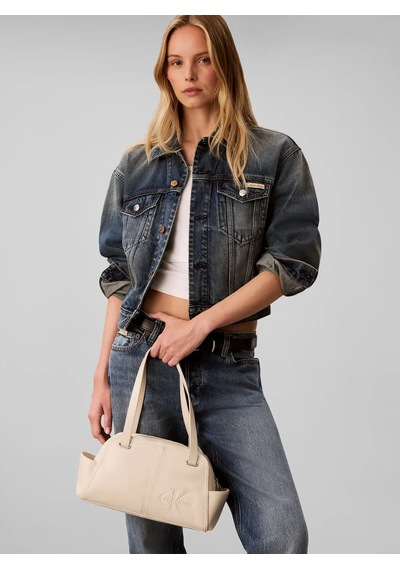 Calvin Klein Pockets Monologo Sho, Acg Krem Kadın Çanta