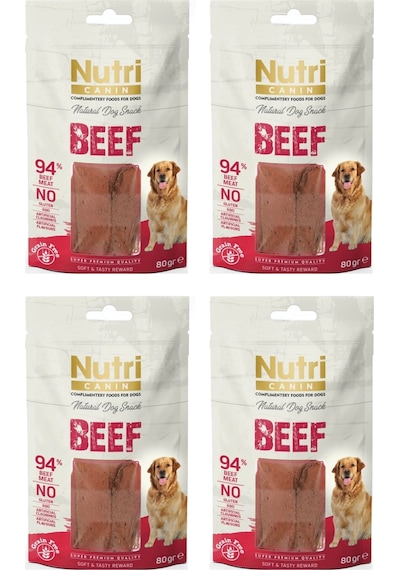 Nutri Canin Sığır Fileto Tahılsız Köpek Ödülü 80 G X 4 Adet