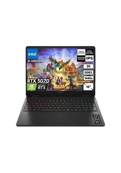 HP Omen 16-AM0031NT C39J4EAHMF20 i9-14900HX 40 GB 2 TB SSD 8 GB RTX5070 16" Wuxga W11H Dizüstü Bilgisayar