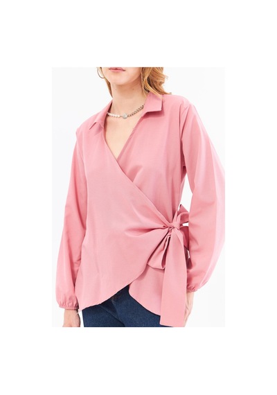 Armonika Kadın Açık Pembe Yakalı Kruvaze Bluz Arm-22y024025