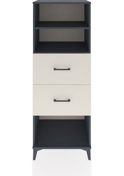 Hyperion Dolap 2 Raflı 2 Çekmeceli 60x44x163 Antrasit-aytaşı Antrasit