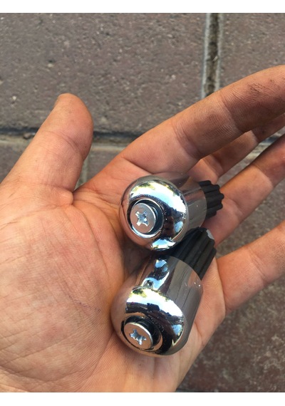 Motosiklet Sağ Sol Gidon Direksiyon Topuzu Takım Gümüş A Kalite