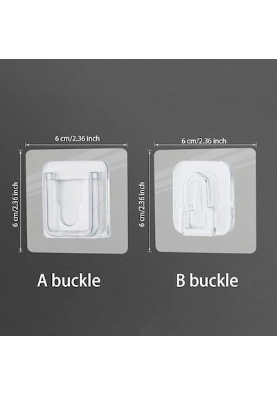 1 Çift Elektrik Prizi Tutucu Oturma Odası Soket Şerit Askı Kanca Şeffaf, 0,2 Mm