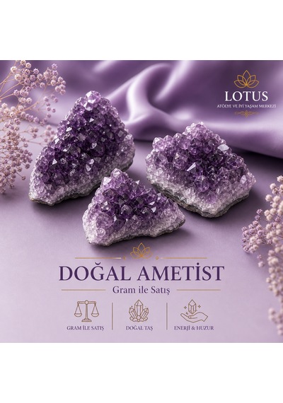 %100 Doğal Ametist Taşı Gr Ham Ametist Kristal Parçaları 100g