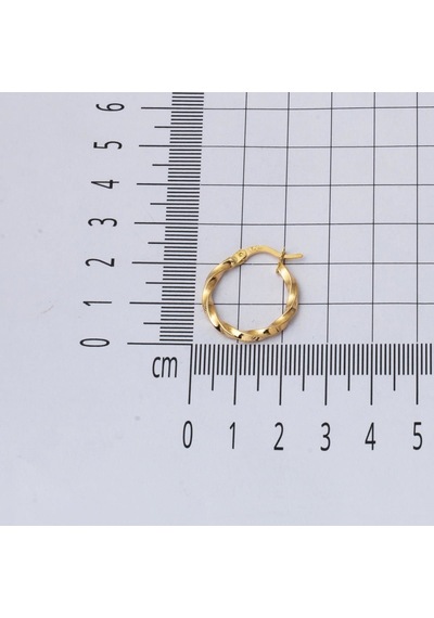Bilezikci 14 Ayar 2 Cm. Çaplı Burgu Altın Halka Küpe Kphas14k30253